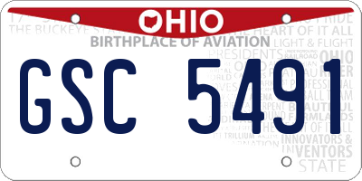 OH license plate GSC5491