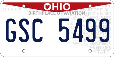 OH license plate GSC5499