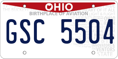 OH license plate GSC5504