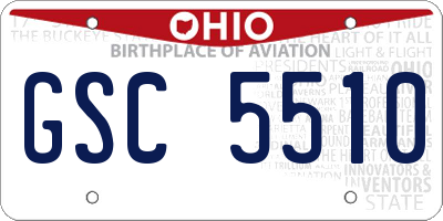 OH license plate GSC5510