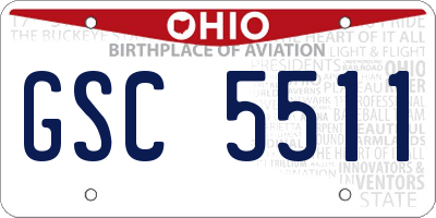 OH license plate GSC5511