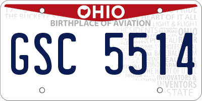 OH license plate GSC5514