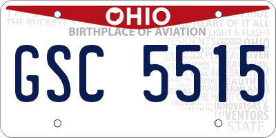 OH license plate GSC5515