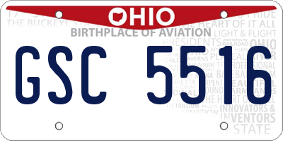 OH license plate GSC5516