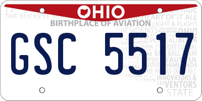 OH license plate GSC5517