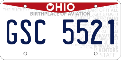 OH license plate GSC5521