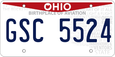 OH license plate GSC5524