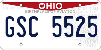 OH license plate GSC5525