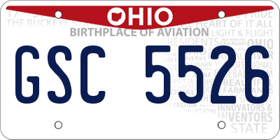 OH license plate GSC5526