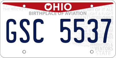 OH license plate GSC5537