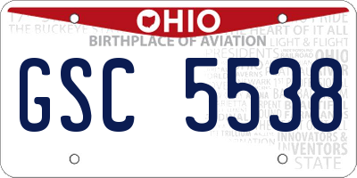 OH license plate GSC5538