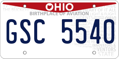 OH license plate GSC5540