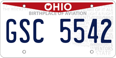 OH license plate GSC5542