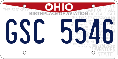 OH license plate GSC5546