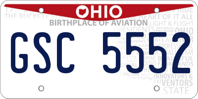 OH license plate GSC5552