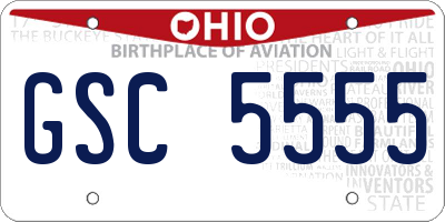 OH license plate GSC5555