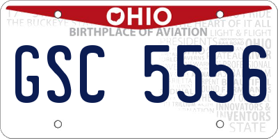 OH license plate GSC5556