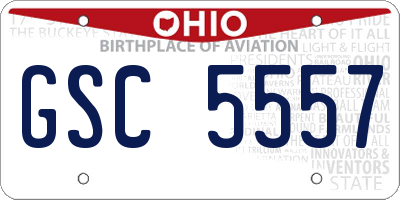 OH license plate GSC5557