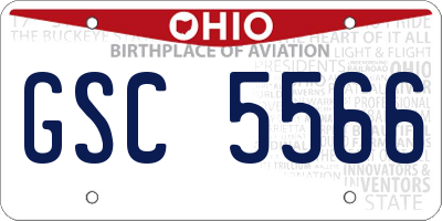 OH license plate GSC5566