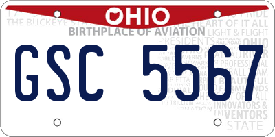 OH license plate GSC5567