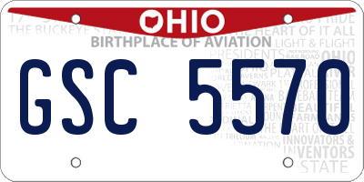 OH license plate GSC5570