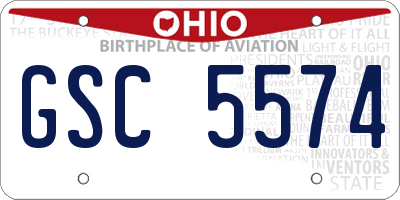 OH license plate GSC5574