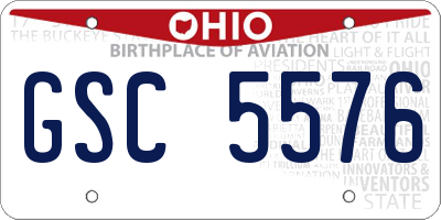 OH license plate GSC5576