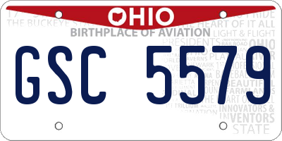 OH license plate GSC5579