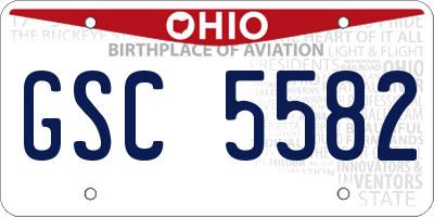 OH license plate GSC5582