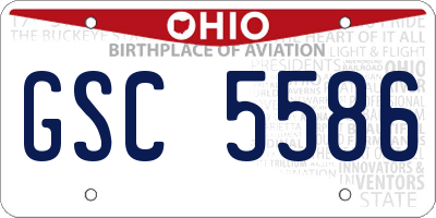 OH license plate GSC5586