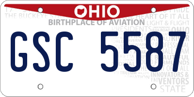 OH license plate GSC5587