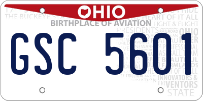 OH license plate GSC5601