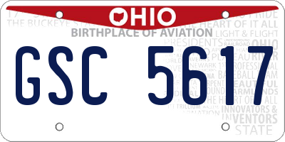 OH license plate GSC5617