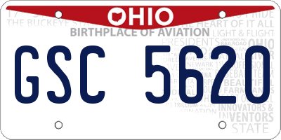 OH license plate GSC5620