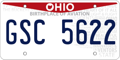 OH license plate GSC5622