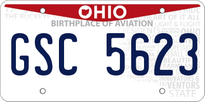 OH license plate GSC5623