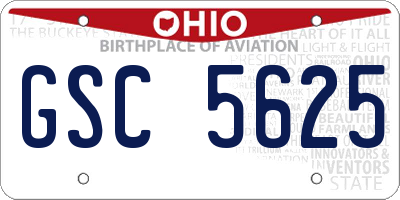 OH license plate GSC5625