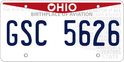 OH license plate GSC5626