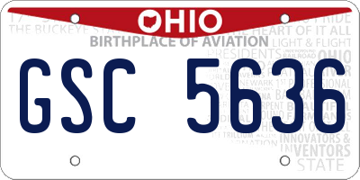 OH license plate GSC5636