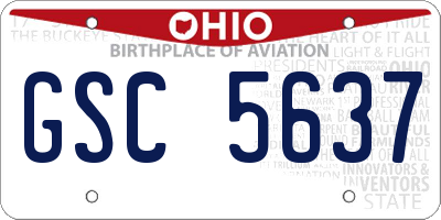 OH license plate GSC5637