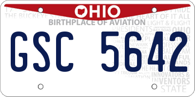 OH license plate GSC5642