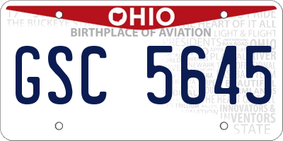 OH license plate GSC5645