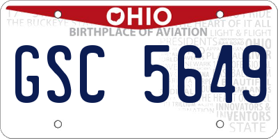 OH license plate GSC5649