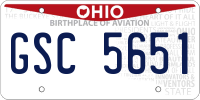 OH license plate GSC5651