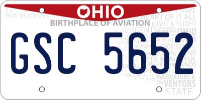 OH license plate GSC5652