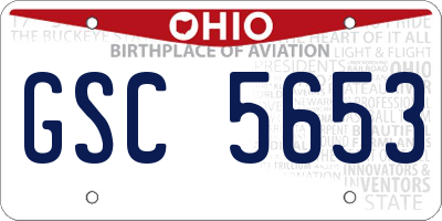 OH license plate GSC5653