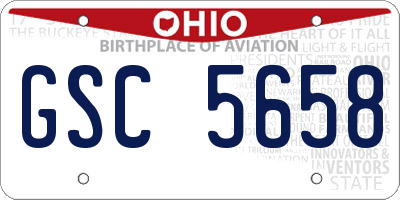 OH license plate GSC5658