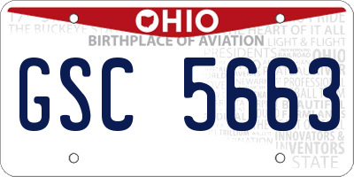 OH license plate GSC5663