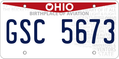 OH license plate GSC5673