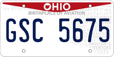 OH license plate GSC5675